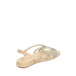 ALMA EN PENA SANDALO IN PELLE SCAMOSCIATO CON STRASS MULTICOLOR