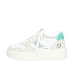 SNEAKERS DONNA COURT PLATFORM VINTAGE CALF WHITE-GREEN