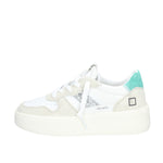 SNEAKERS DONNA COURT PLATFORM VINTAGE CALF WHITE-GREEN