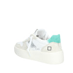 SNEAKERS DONNA COURT PLATFORM VINTAGE CALF WHITE-GREEN