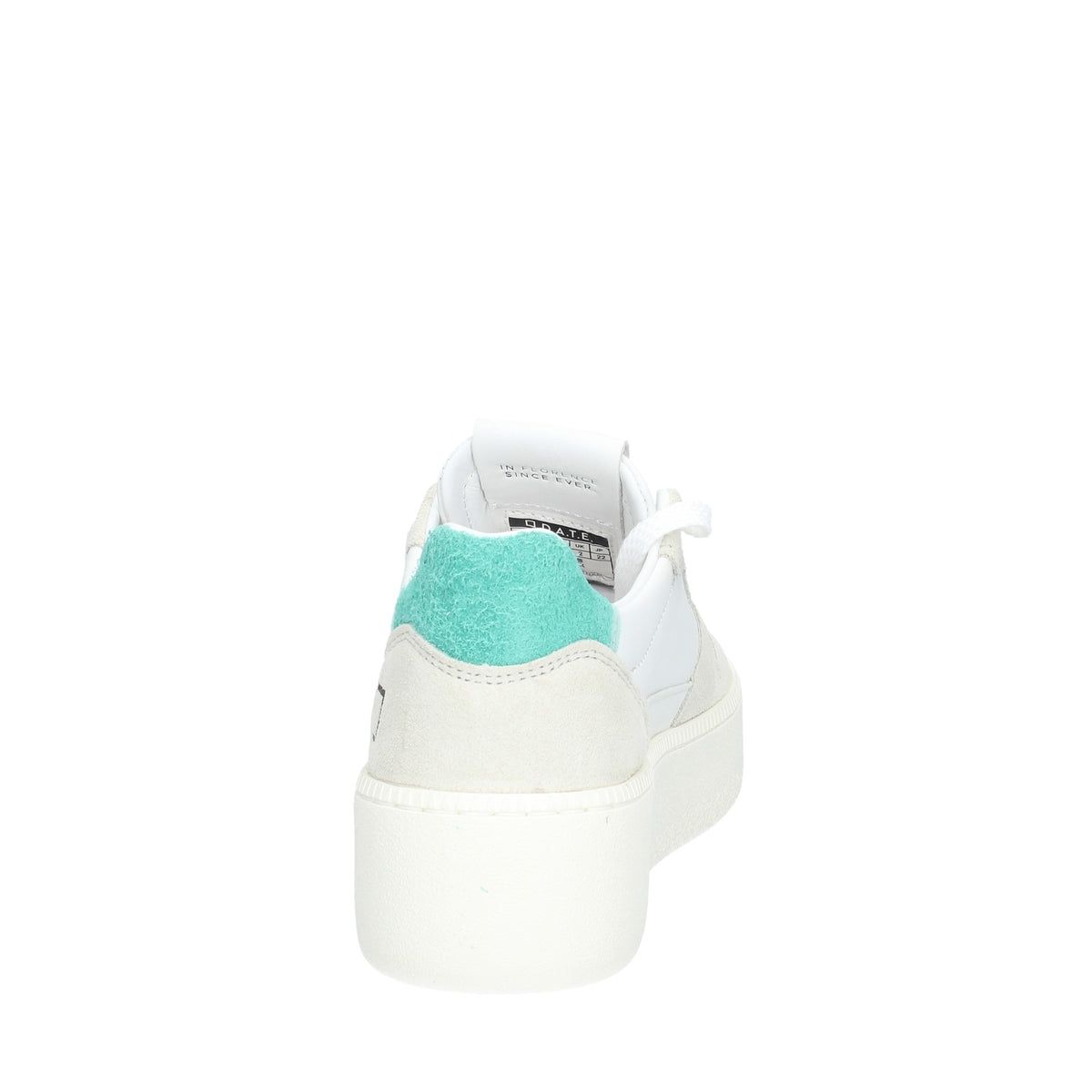 SNEAKERS DONNA COURT PLATFORM VINTAGE CALF WHITE-GREEN