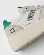 SNEAKERS DONNA COURT PLATFORM VINTAGE CALF WHITE-GREEN