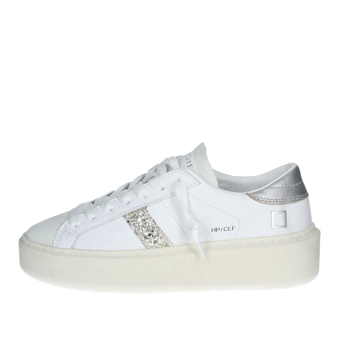 HILL LOW PLATFORM CALF WHITE-SILVER