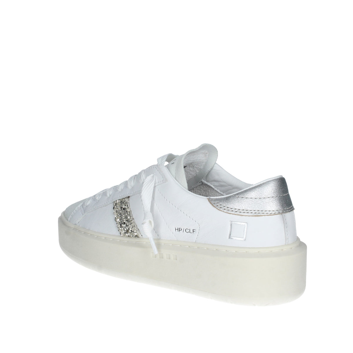 HILL LOW PLATFORM CALF WHITE-SILVER