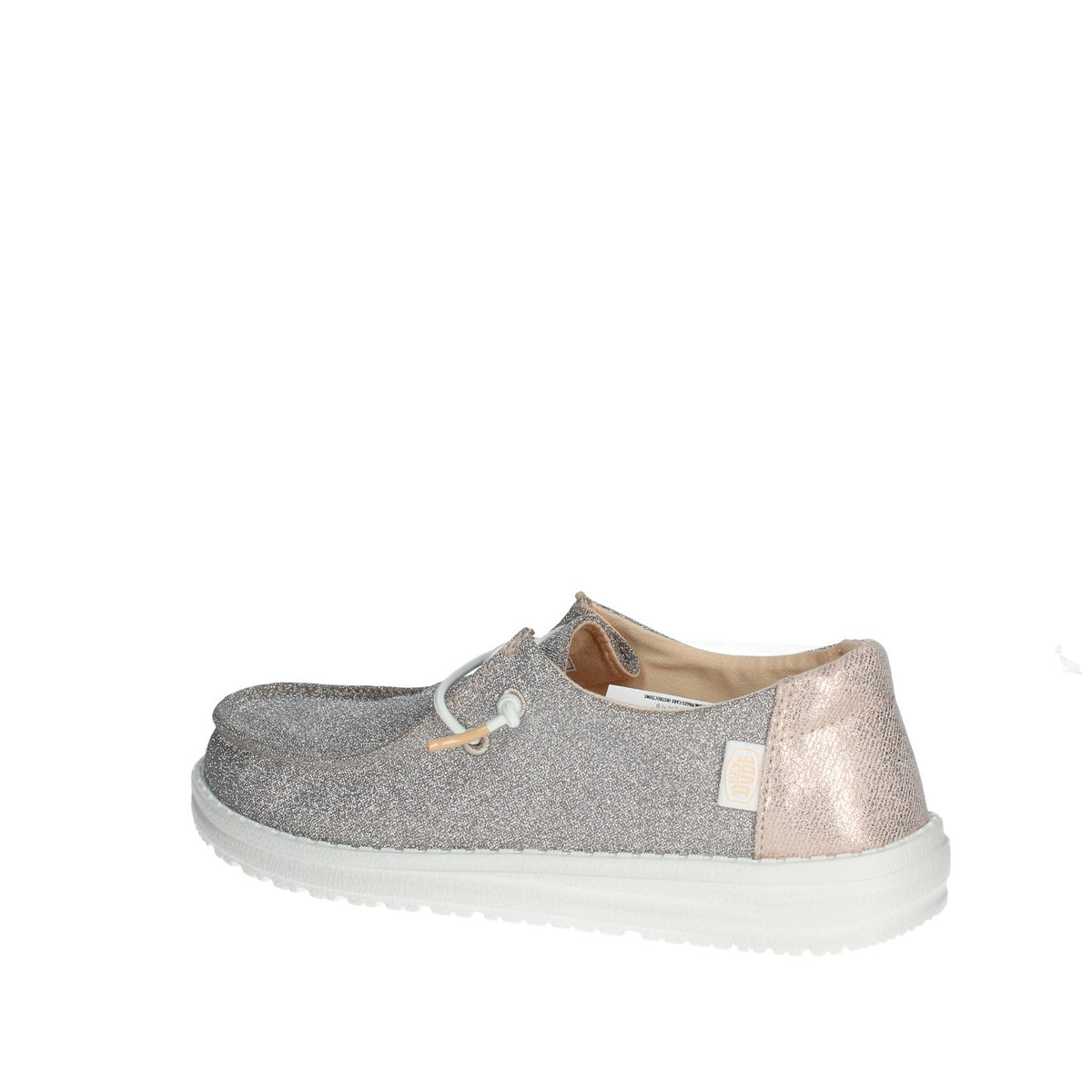 HEY DUDE MOCASSINI DONNA IN TESSUTO LUREX WENDY METALLIC SPARKLE