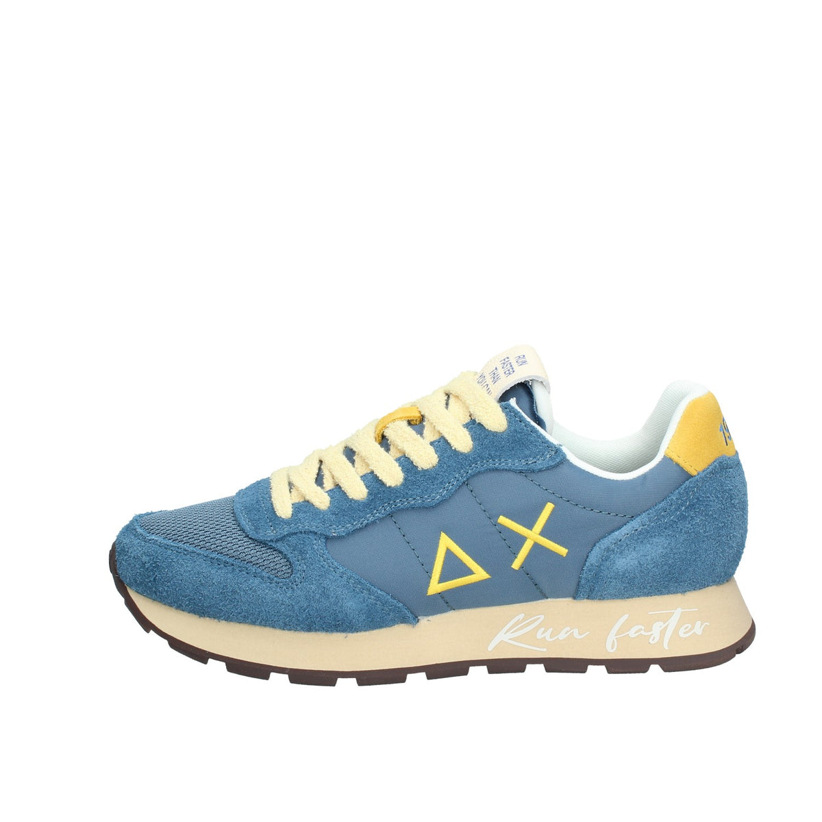 Sneaker Tom Vintage in nylon e suede blu avio scuro