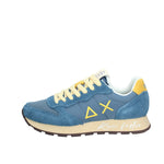 Sneaker Tom Vintage in nylon e suede blu avio scuro