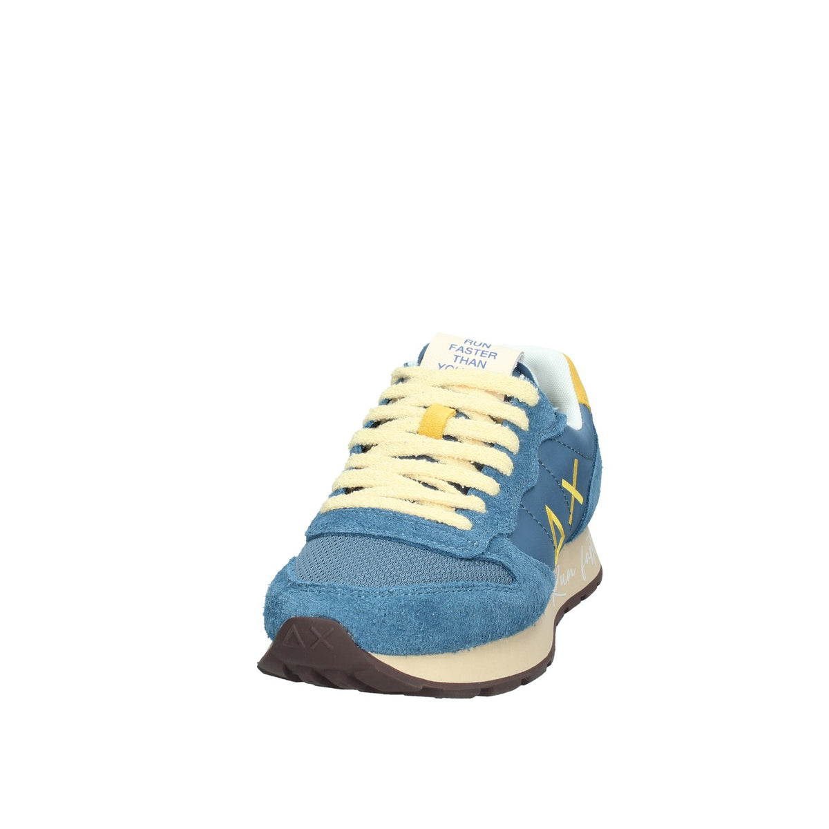 Sneaker Tom Vintage in nylon e suede blu avio scuro